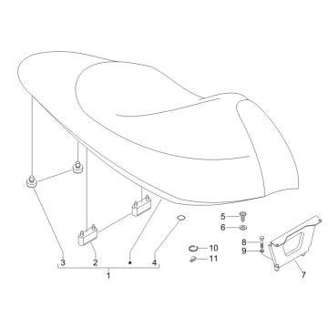 Sattel/Sitzen Gilera Runner 200cc VXR 4-Takt 2006