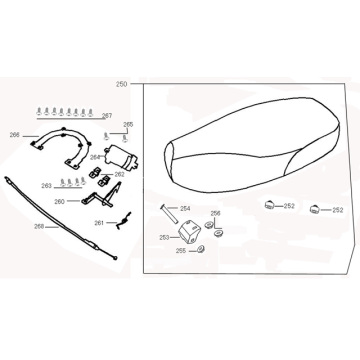 Sattel Berini Napoli 125cc Silber