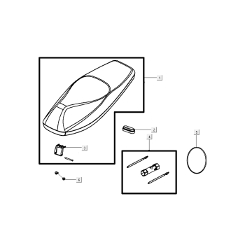 Sattel kymco agility FR 12' 4-Takt euro4 weiß
