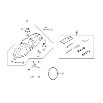 Sattel Kymco Downtown 300i weiß