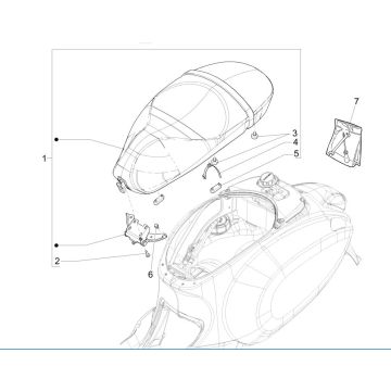 Sattel/Sitzen Vespa Sprint 125 4T 3V IE ABS