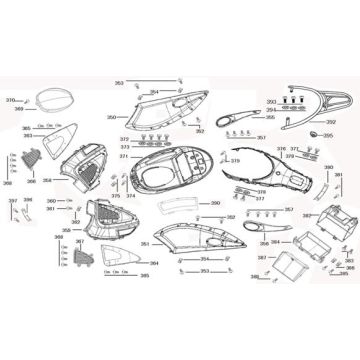 Seitliche Mittelkappen China Joy schwarz