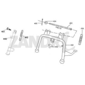 Seitenständer BTC Riva Sport flach mattes Anthrazit