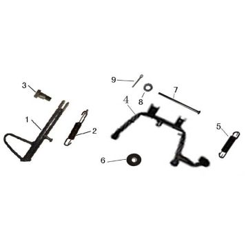 Seite - Haupständer China GT Champagner