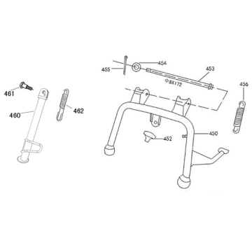 Seitenständer Edwards Maple V50-2 mattes Anthrazit