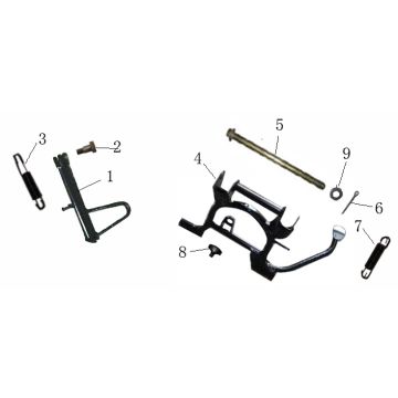 Seitenständer Turbho RG50 weiß