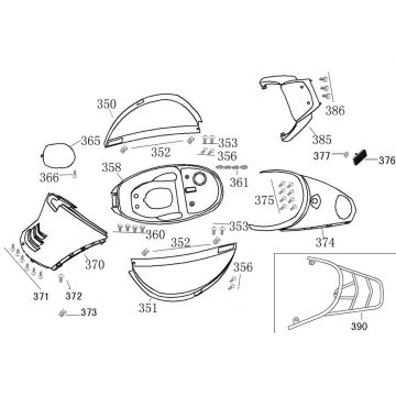 Seitenschutzträger Rover Riva II schwarz