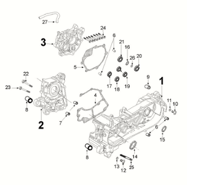 Crankcase Peugeot Tweet 125 Z PRO 2021-2022