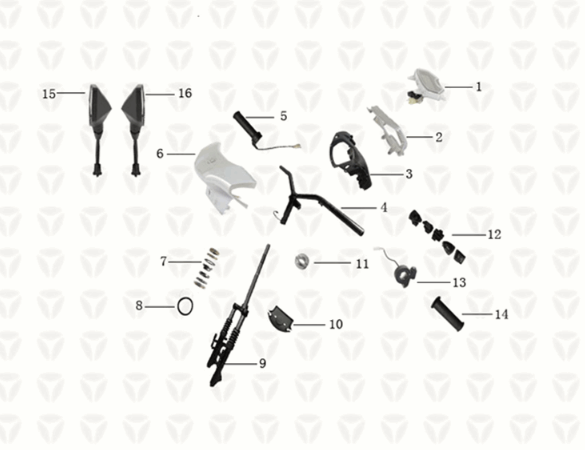 Lenker/Vordergabel Yadea T9L