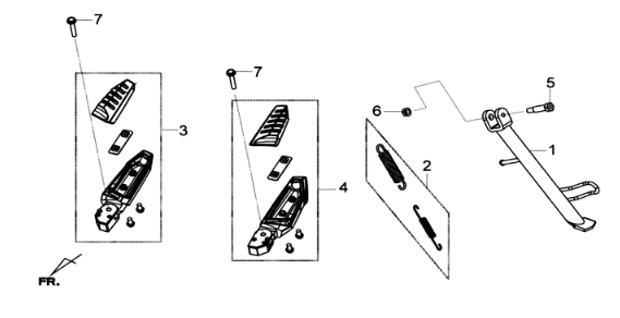 Hauptständer/Seitenständer Sym Joymax 300I ABS E3 2014-2016