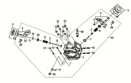 Zylinderkopf Sym Fiddle III 50 E3