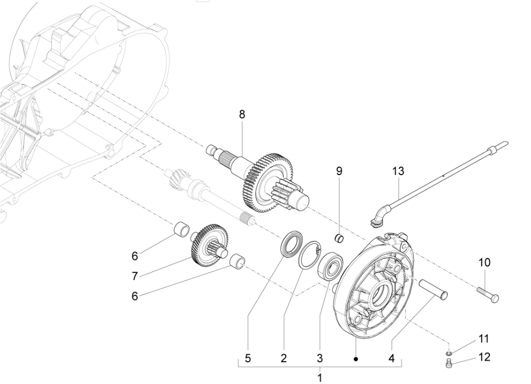 Getriebe Vespa Sprint 4-Takt 3-Ventil (Euro4 IGET)