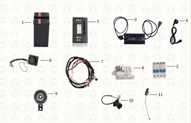 Kabelbaum Assy/Akku/Ladegerät Yadea T9L