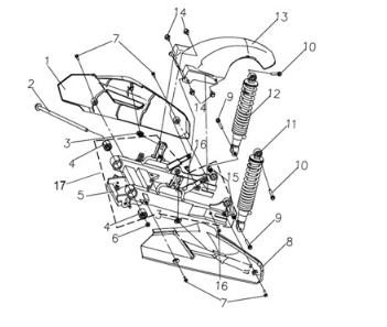 RR. Kissen - RR. Gabel - RR. Mudguard Sym E-Fiddle
