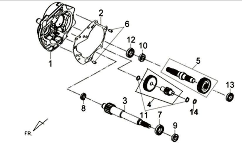 Sym XPRO 50 E4 Antriebswellen