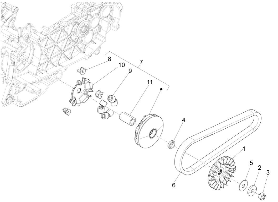 Piaggio Liberty 125 4-Takt 3V IE ABS-Antriebsscheibe (IGET Euro 5)