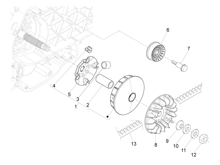 Antriebsrolle Piaggio Beverly 500 E3 2007-2012