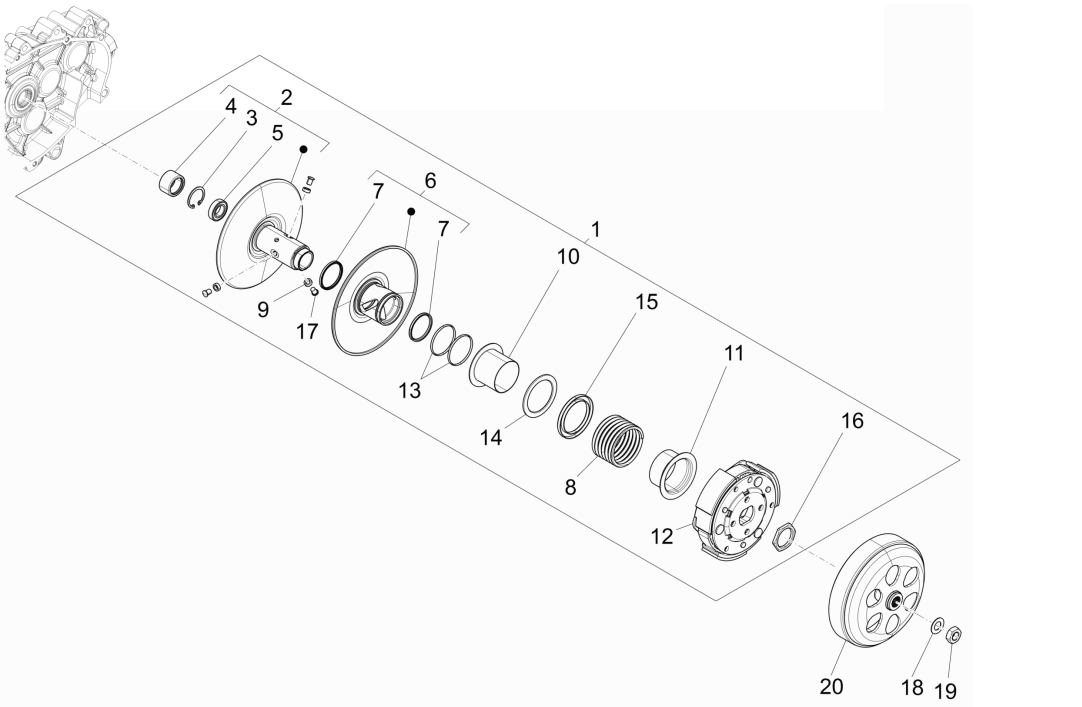 Kupplung Vespa Sprint 150 3V IE ABS Euro 3 2015