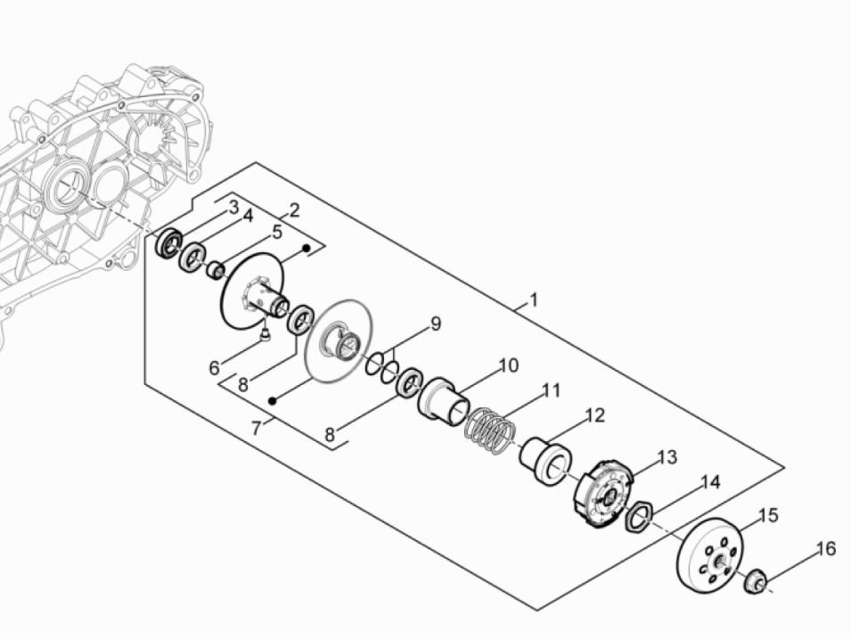 Piaggio Typhoon 50 2-Takt Euro 3 2011 Kupplung
