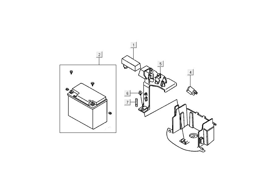 Batterie - CDI Kymco DJ 2-Takt Schwarz