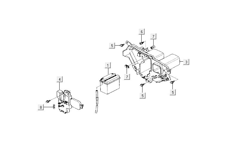 Batterie Kymco Activ 50 4T AC Silber