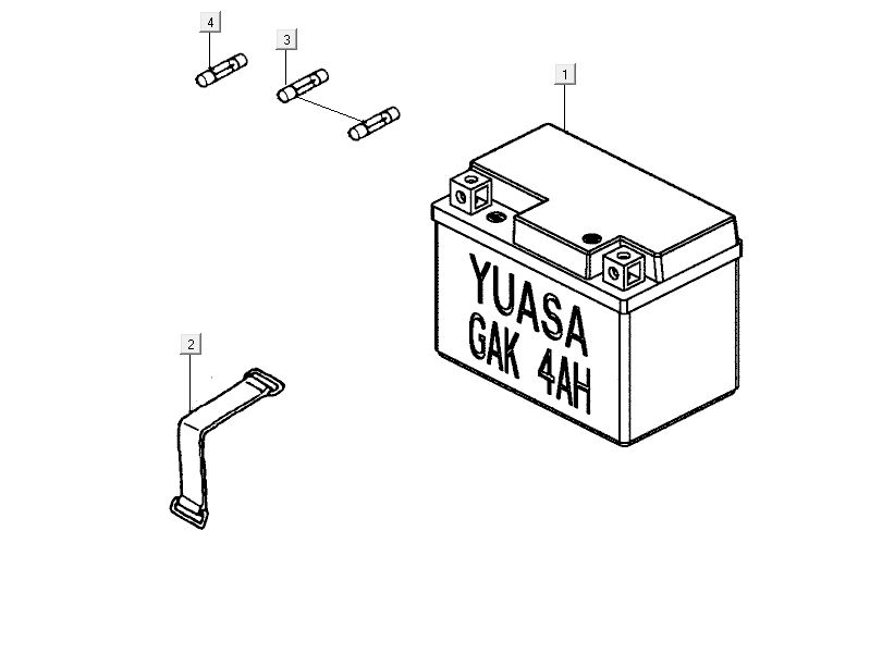 Batterie Kymco City 16' 4-Takt weiß