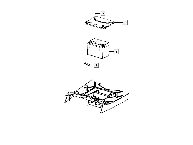 Batterie Kymco Delivery 4-Takt schwarz