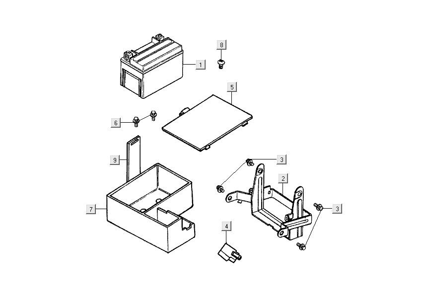 Batterie Kymco Dink LC 2-Takt Silber
