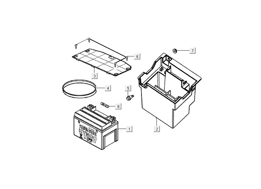 Batterie Kymco Grand Dink 2-Takt Anthrazit