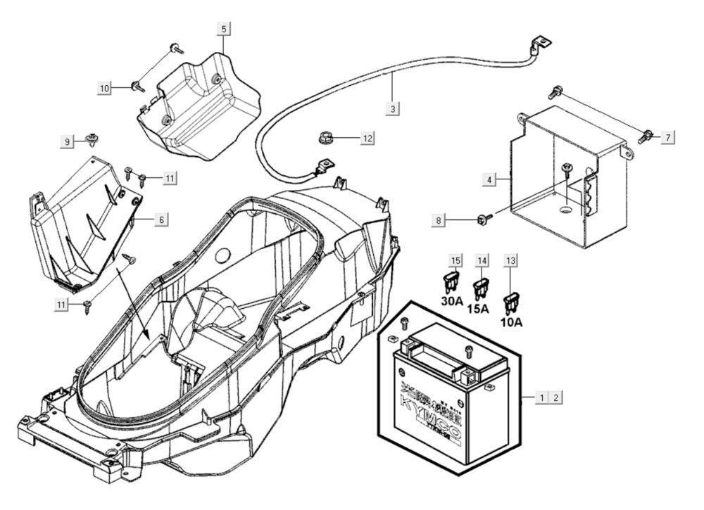 Batterie Kymco Myroad 700i