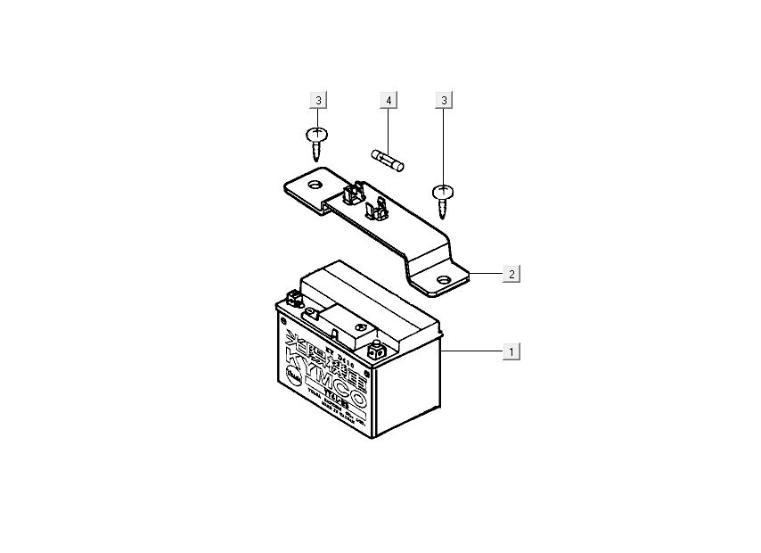 Batterie Kymco People 50 2T AC DunkelGrau