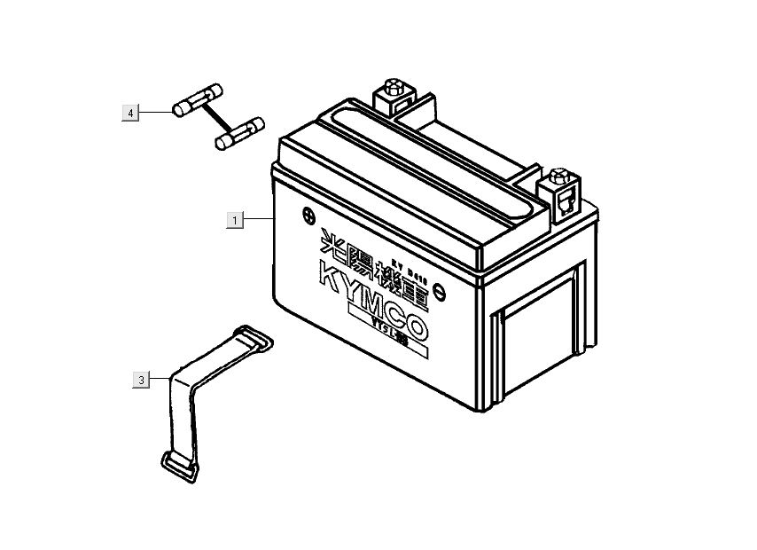 Batterie Kymco People S 50 4T AC Mattgrau
