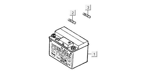 Batterie Kymco Super9 2t lc om mattschwarz-gelb