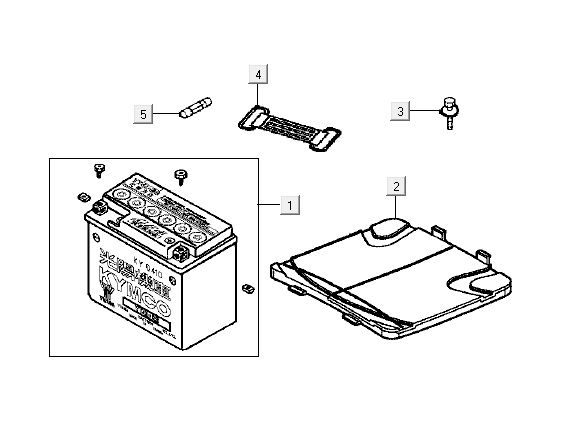 Batterie Kymco Vitality 4t Wechselstrom Anthrazit