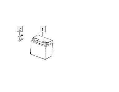 Batterie Kymco VP50 4t Wechselstrom Diamant Weiß