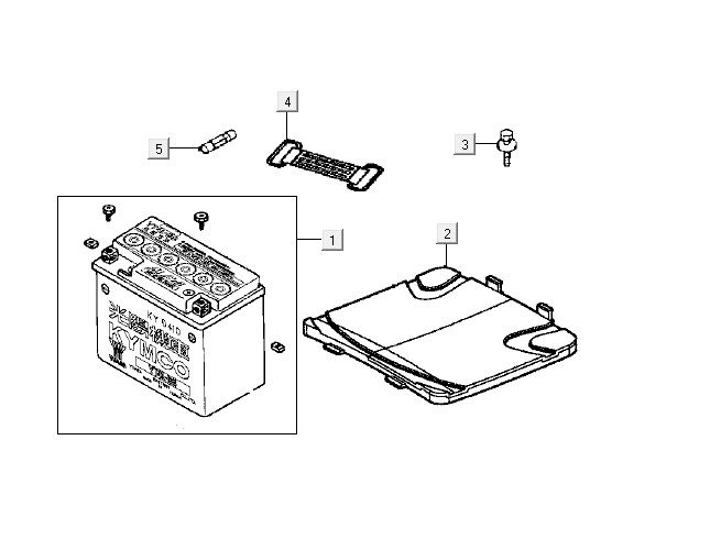 Batterie Kymco Yup 2t Wechselstrom klassisch grün