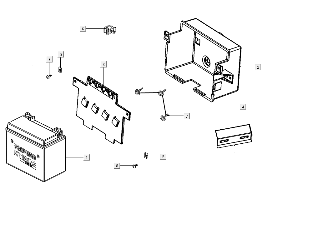 Batterie Kymco People S 50i E4 Blau