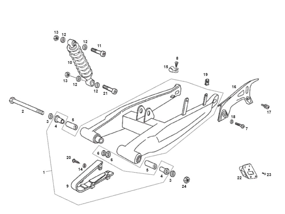 Schwinge SENDA R X-TREME 2007 E2 3ED