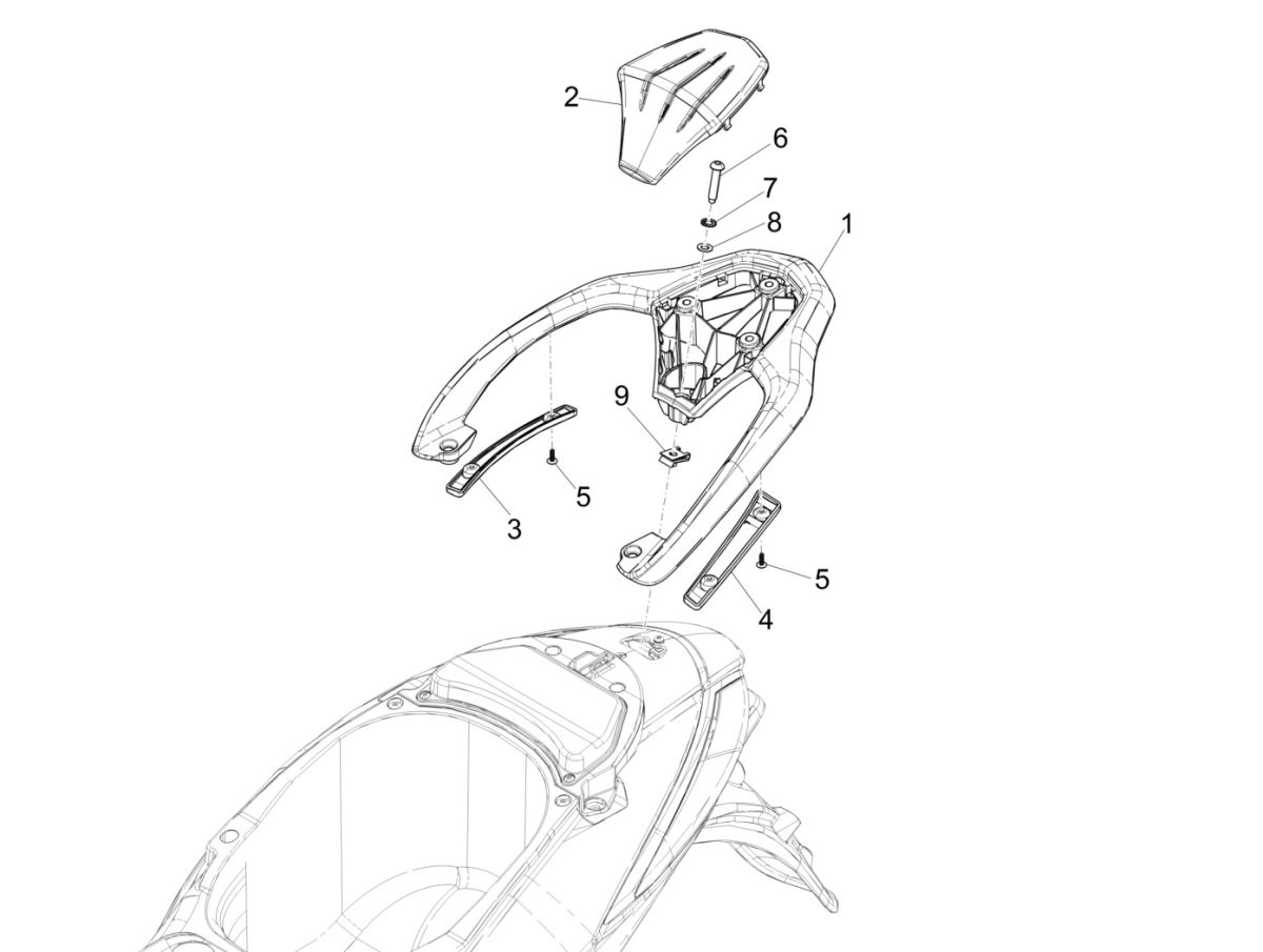 Liberty 125 IGET 4T 3V IE E4 ABS Heckträger 2015-2019 (EMEA)