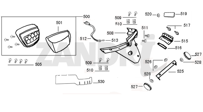 Rücklicht Cap Santini Capri mattgrün