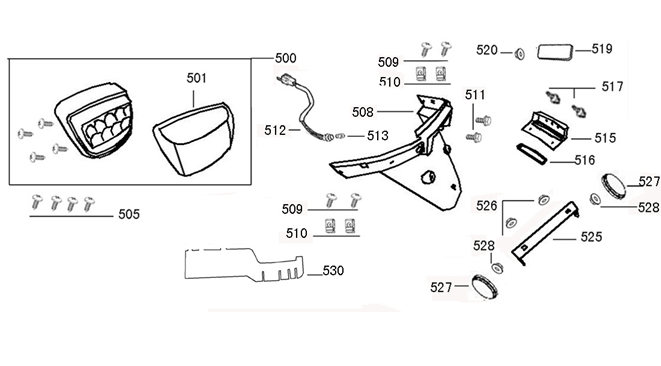 Rücklichtkappe Senzo RiValuX S orange