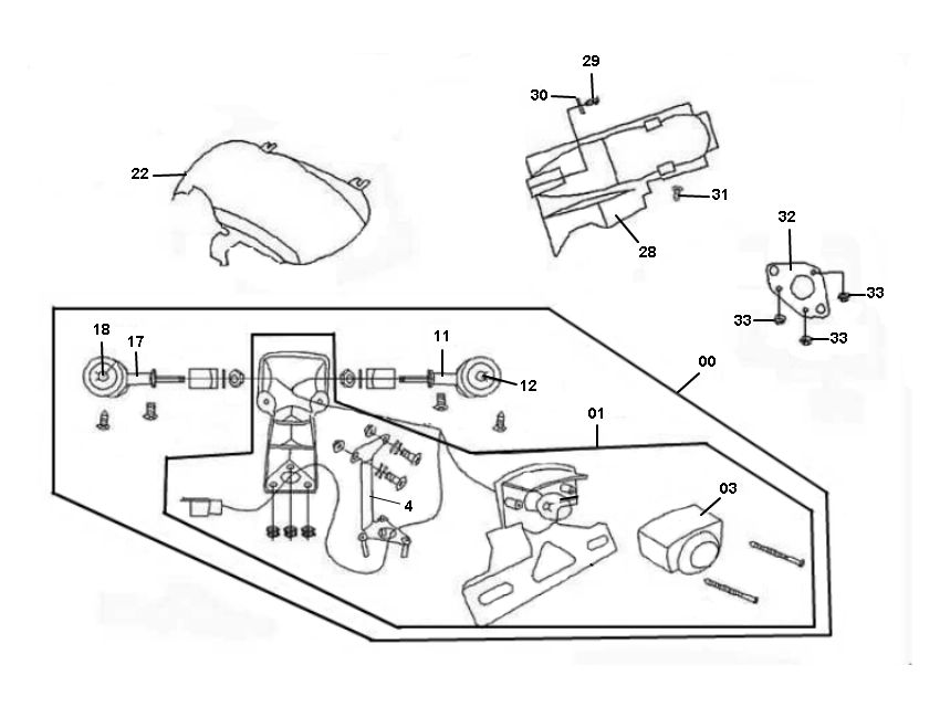 Rücklicht Agm Retro 4-Takt