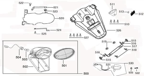 Rücklicht BTC Legend braun
