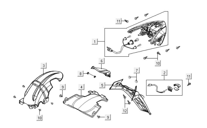 Rücklicht Kymco People One 125i