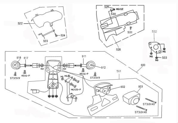 Rücklicht Neco Borsalino Oro mattcreme