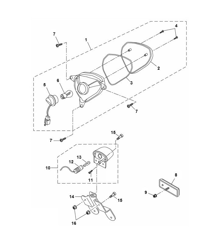 Rücklicht Yamaha Aerox 4-Takt 2014