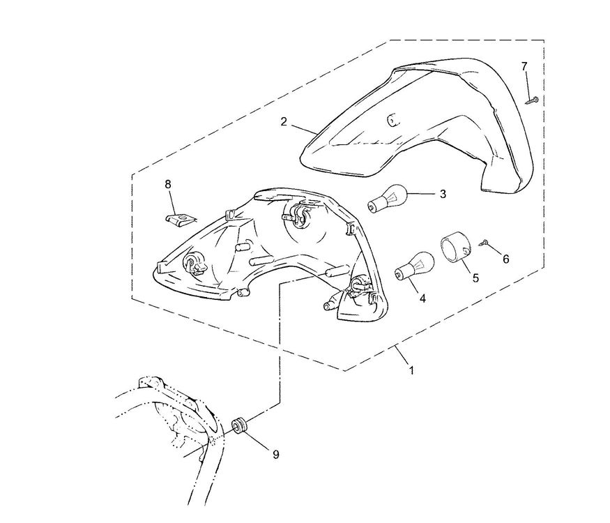 Rücklicht Yamaha Jog-R AC 2-Takt