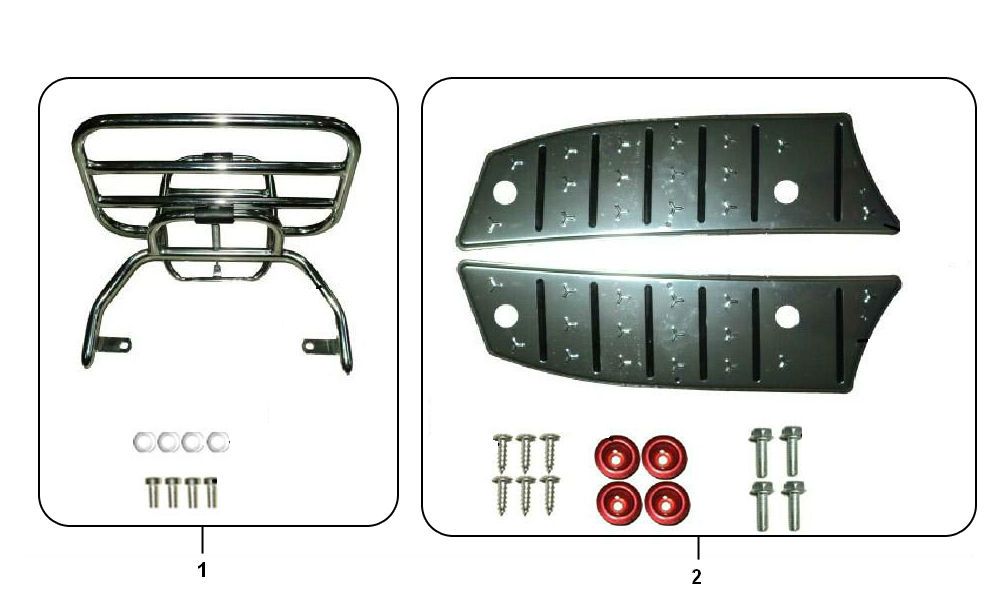 Gepäckträger hinten - Trittbrett Riva Sport VX50S 4-Takt
