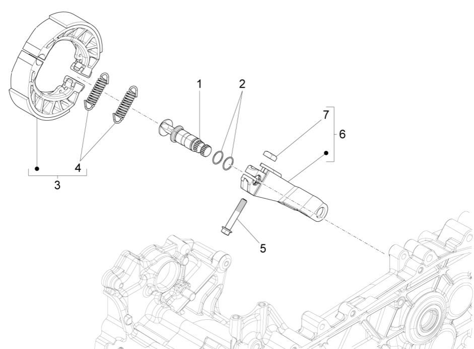 Hinterradbremse - Piaggio Liberty 125 4-Takt 3V IE ABS-Bremssättel (IGET Euro 5)