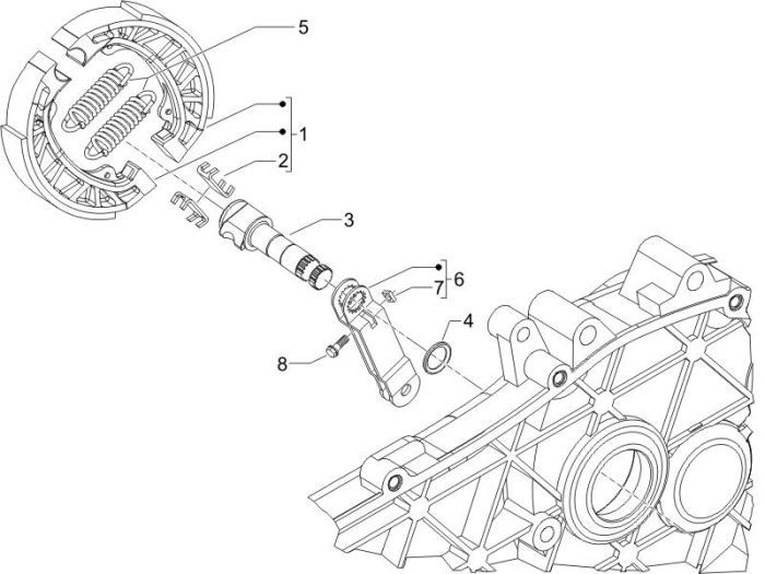 Bremsteile Piaggio Fly 2-Takt